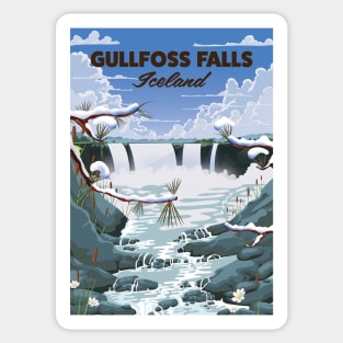 Gullfoss Falls Iceland Sticker